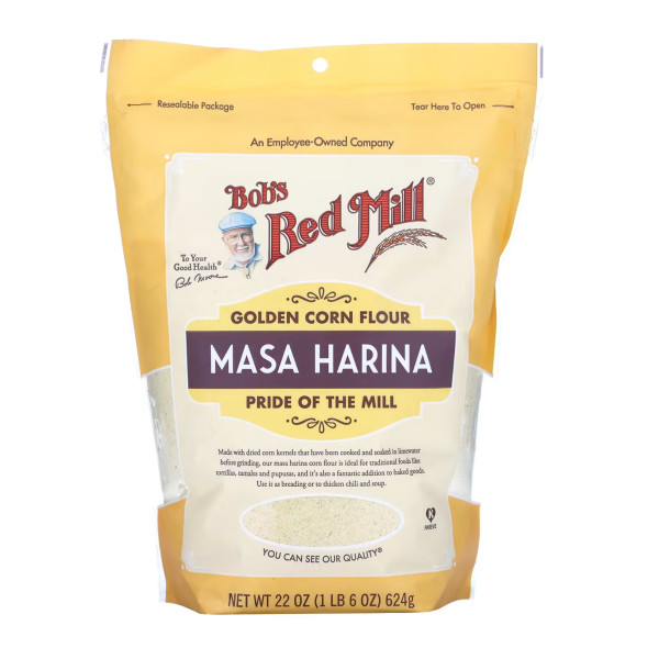 Борошно кукурудзяне, Masa Harina, Golden Corn Flour, Bob's Red Mill, золотиста, 624 г