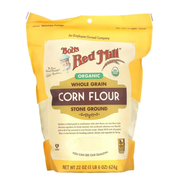 Борошно кукурудзяне, Organic Corn Flour, Bob's Red Mill, цільнозернове, органічне, 624 г