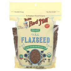 Льняне насіння, Bob's Red Mill Organic Whole Flaxseed, органічне, незбиране, золоте, 368 р.