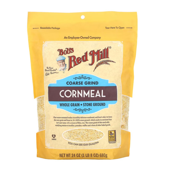 Кукурудзяне борошно, Cornmeal, Coarse Grind, Bob's Red Mill, грубого помелу, 680 г