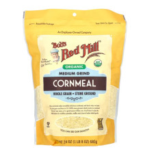 кукурудзяне борошно, Organic Medium Grind Cornmeal Whole Grain Bob's Red Mill, органік, середнього помелу, цільнозернова, 680 г