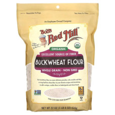 Гречане борошно цільнозернове органік, Bobs Red Mill Buckwheat Flour, 624 г