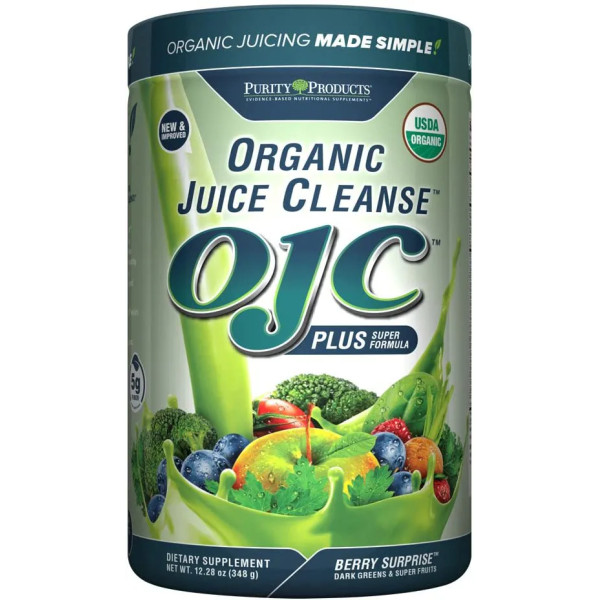 Суперфуд для веганів, Organic Juice Cleanse, Purity Products, смак ягід, порошок, органік, 348 г