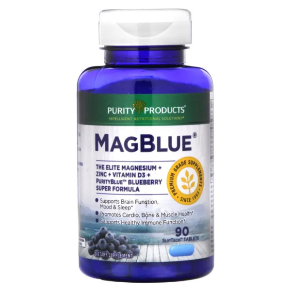Магній, MagBlue, Purity Products, 90 таблеток