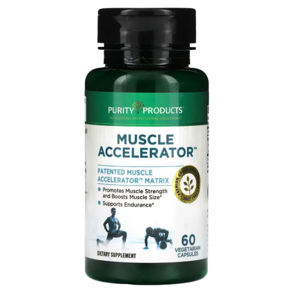 Нарощування м'язової маси, Muscle Accelerator, Purity Products, 60 вегетаріанських капсул