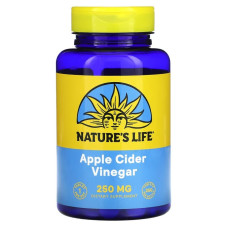 Яблучний сидровий оцет 250 мг, Nature's Life Apple Cider Vinegar, 250 таблеток