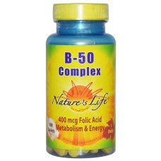 Комплекс В-50, Nature's Life B-50 Complex, 100 таблеток