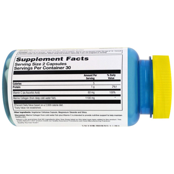 Морський колаген, Natures Life, 60 капсул