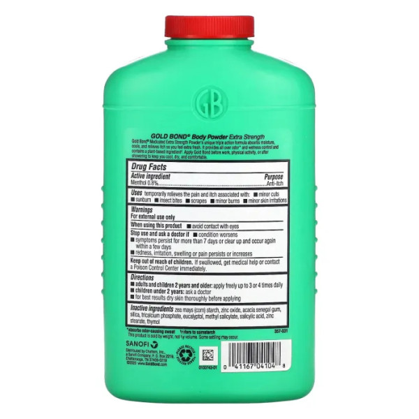 Пудра для тіла, Body Powder, Gold Bond, унікальна формула потрійної дії, підвищена сила, 283 г