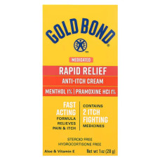 Крем від сверблячки лікувальний, Gold Bond Medicated Rapid Relief Anti-Itch Cream, 28 г