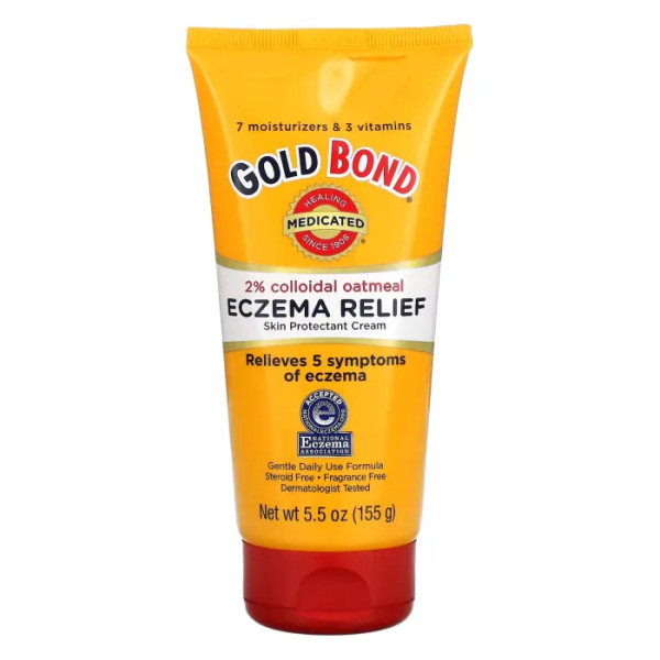 Крем для тіла від екземи, Eczema Relief Skin Protectant Cream, Gold Bond, Medicated, 2% колоїдна вівсянка, 155 г