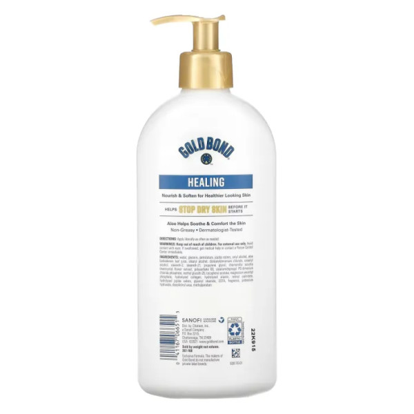 Лосьйон для тіла та рук, Healing Hydrating Lotion, Gold Bond, загоюючий, зволожуючий, з алое, 476 г