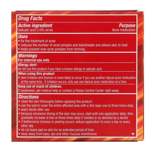 Серветки від вугрів, максимальна сила, Acne Control, Stridex, без спирту, 55 шт