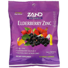 Цинк з екстрактом бузини, Zand Elderberry Zinc, 15 льодяників
