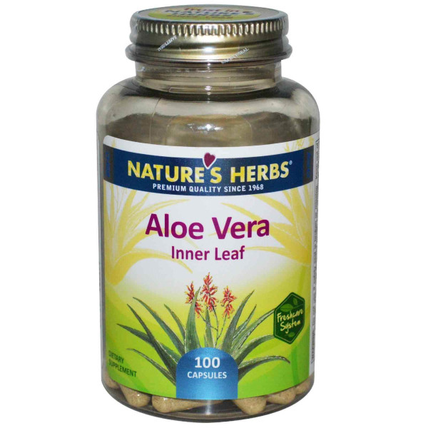 Алое вера (Aloe Vera), Nature's Herbs, 100 капсул
