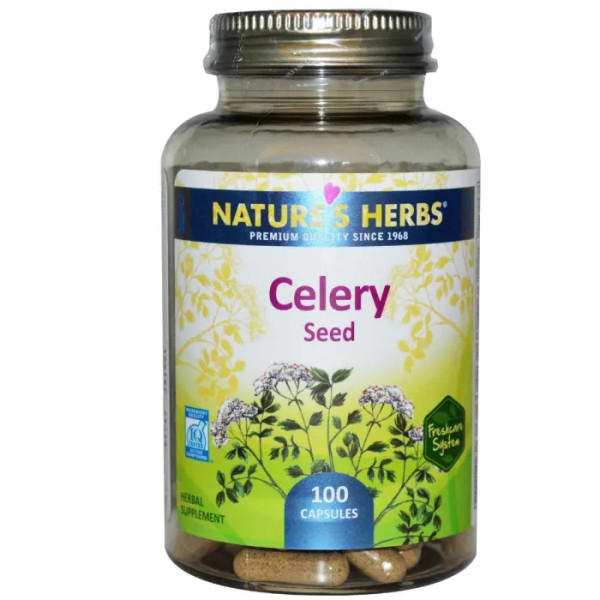 Сельдерей, Celery Seed, Nature's Herbs, 100 капсул