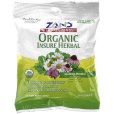 Льодяники з ехінацеєю та бузиною, Zand Organic Insure Herbal, ментол, 18 льодяників
