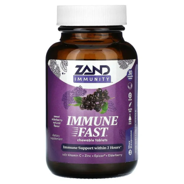 Імунна підтримка, Immune Fast, Zand, солодка бузина, 30 жувальних таблеток