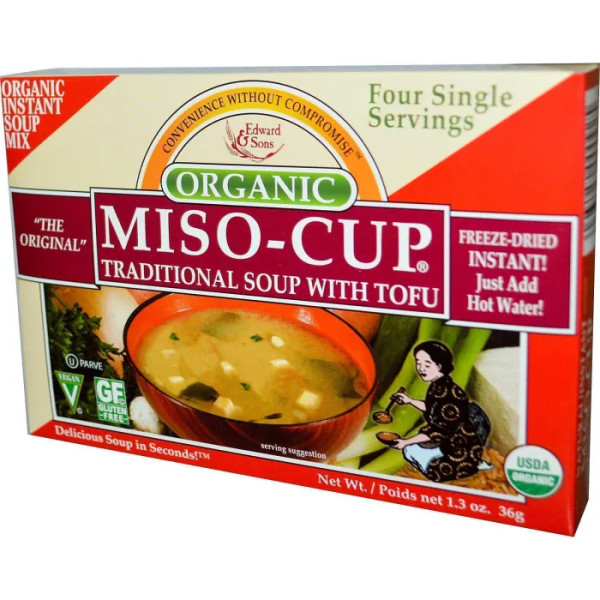 Суп місо з тофу (органік), Soup With Tofu, Edward & Sons, 4 порції по 9 г
