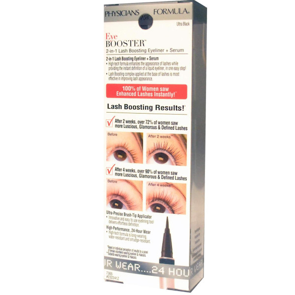 Комплекс для вій, 2-в-1 підводка для очей + сироватка, Physician's Formula, Inc., супер-чорний, 0,5 мл