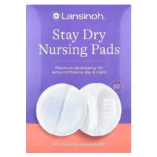 Прокладки для годування, Stay Dry Nursing Pads Lansinoh, 60 шт.
