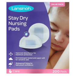 Прокладки для груди, Lansinoh Stay Dry Nursing Pads, 200 шт