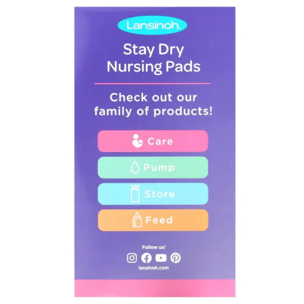 Прокладки для годування, Stay Dry Nursing Pads, Lansinoh, 200 шт