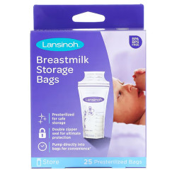 Пакети для зберігання грудного молока, Breastmilk Storage Bags Lansinoh, 25 попередньо стерилізованих пакетів