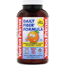 Клітковина для товстого кишківника, Yerba Prima Daily Fiber Formula, смак апельсин, 453 г
