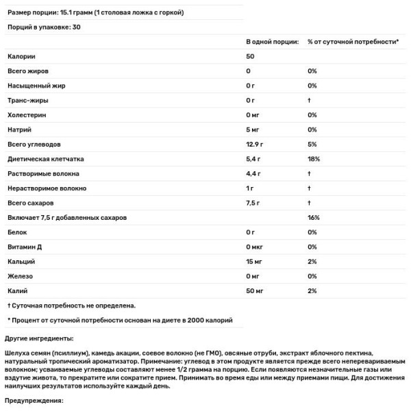 Товста кишка, волокна зі смаком апельсина, Daily Fiber Formula, Yerba Prima, 453 гр.