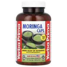 Морінга 400 мг, Yerba Prima Moringa Caps, 180 вегетаріанських капсул