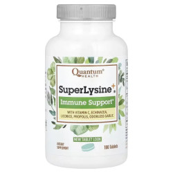 Лизин, поддержка иммунитета, Super Lysine Quantum Health, 180 таблеток