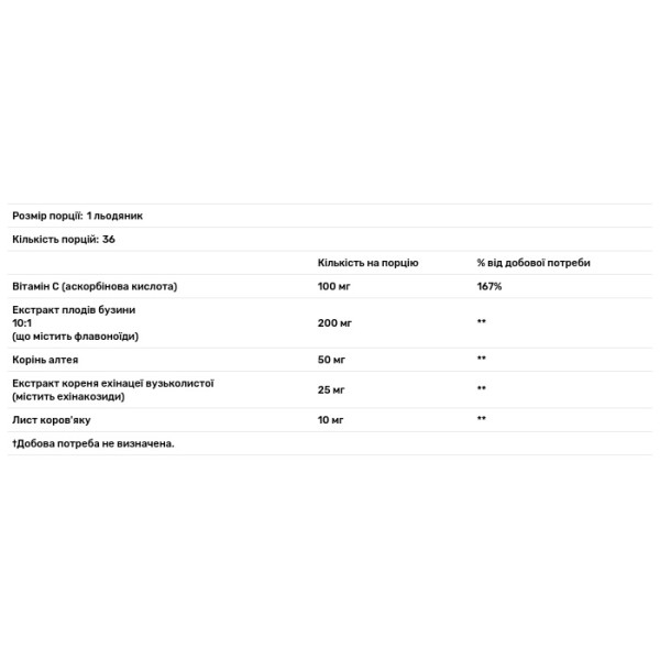 Бузина+ Імунний захист, Elderberry+ Immune Defense, Quantum Health, з вітаміном C та ехінацеєю, зі смаком малини, 36 льодяників