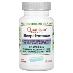 Мелатонин поддержка сна и иммунитета, Quantum Health Melatonin Sleep Immune, 30 капсул