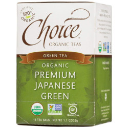 Японский зеленый чай Премиум, Choice Organic Teas Green Tea, 16 шт., 32 г.