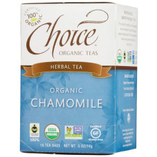 Ромашковий чай без кофеїну, Choice Organic Teas Herbal Tea Chamomile, Organic, 16 шт, 14 г