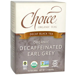 Чорний чай Ерл Грей, Choice Organic Teas Black Tea, без кофеїну, Organic, 16 шт.