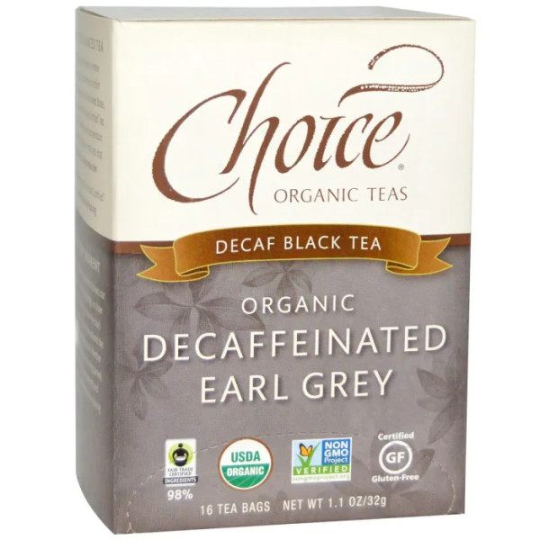 Чорний чай Сивий граф, без кофеїну, Black Tea, Choice Organic Teas, органік, 16 шт., 32 г