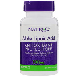 Альфа-липоевая кислота 300 мг, Natrol Alpha Lipoic Acid, 50 капсул