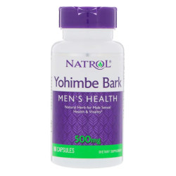 Йохимбе, Natrol Yohimbe Bark, 500 мг, 90 капсул