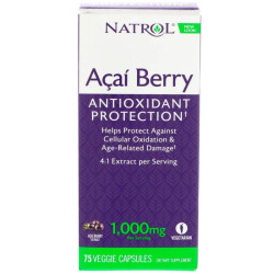 Асаї 1000 мг, AcaiBerry Natrol, 75 капсул