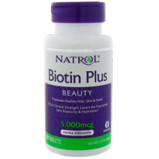 Біотин із лютеїном, Biotin Plus with Lutein Natrol, 60 таблеток