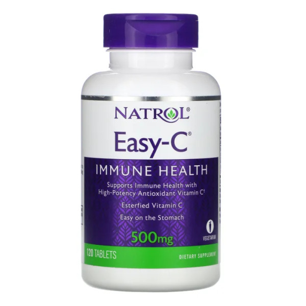 Вітамін С, Easy-C, Natrol, 500 мг, 120 таблеток
