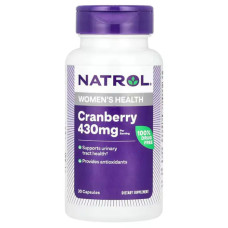 Журавлина екстракт 430 мг, Natrol Cranberry, 30 капсул (215 мг в 1 капсулі)