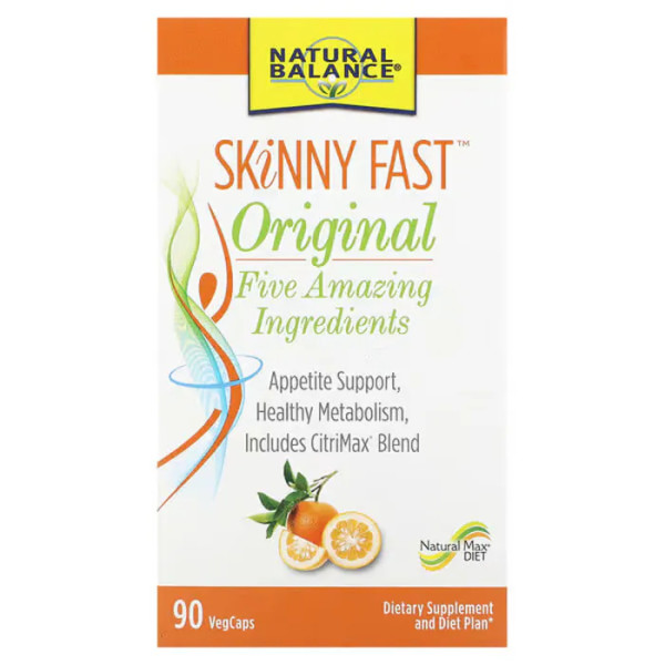 Швидке схуднення, Skinny Fast, Natural Balance, 90 рослинних капсул