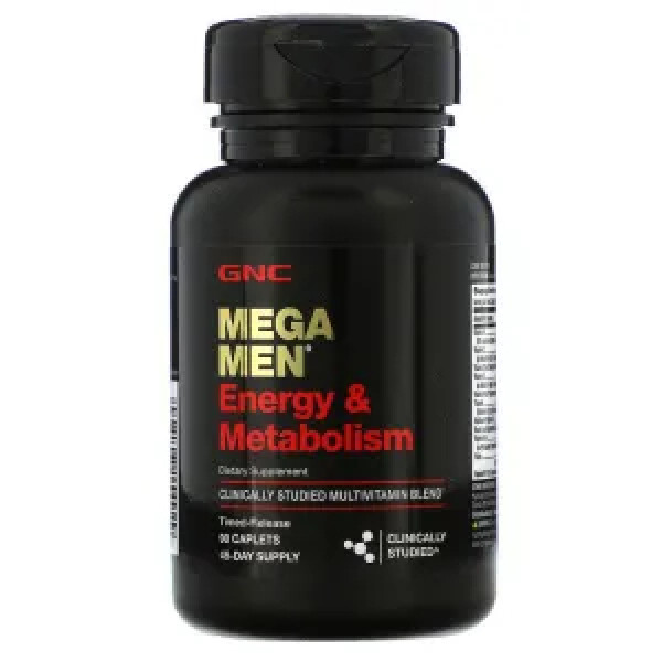 Комплекс для енергії та обміну речовин, Mega Men Energy & Metabolism, GNC, для чоловіків, 90 каплет