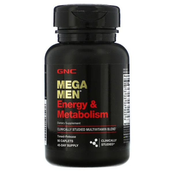Комплекс для енергії та обміну речовин, Mega Men Energy & Metabolism, GNC, для чоловіків, 90 каплет