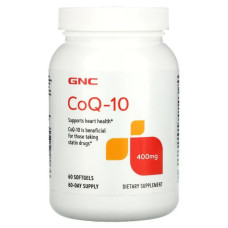 Коензим Q10 400 мг, GNC CoQ-10, 60 м'яких капсул