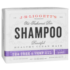 Твердий шампунь з маслом чайного дерева та конопляним, Old Fashioned Shampoo J.R. Liggett's, 99 г