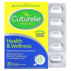 Пробіотики 15 млрд КУО, Culturelle Probiotics, 30 вегетаріанських капсул